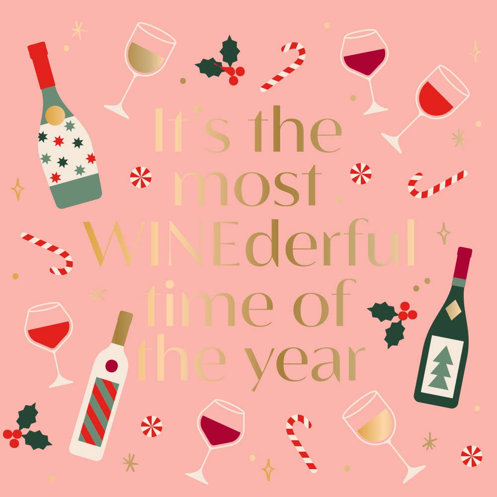 Napkins, Christmas Cocktail, Winederful