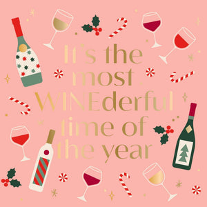 Napkins, Christmas Cocktail, Winederful