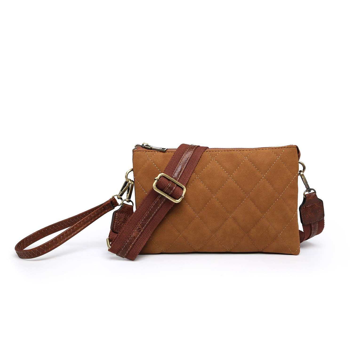 Crossbody, Izzy Quilted w/ Guitar Strap, Brown