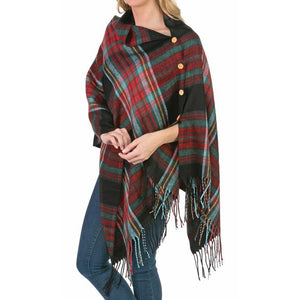 Wrap, 3-In-1 Plaid, Black