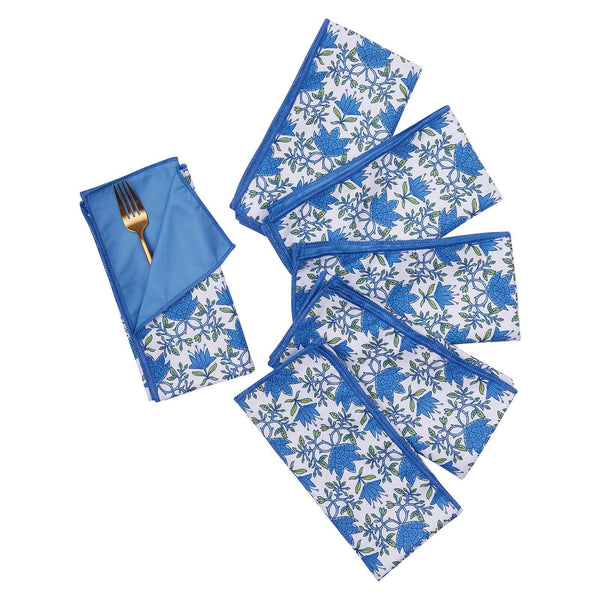 Tilly Blu Dinner Napkins, Set/6