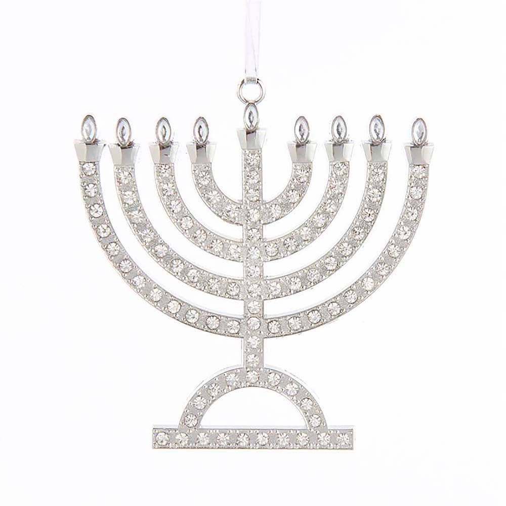 Ornament, Metal Silver Hannukah