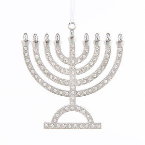 Ornament, Metal Silver Hannukah
