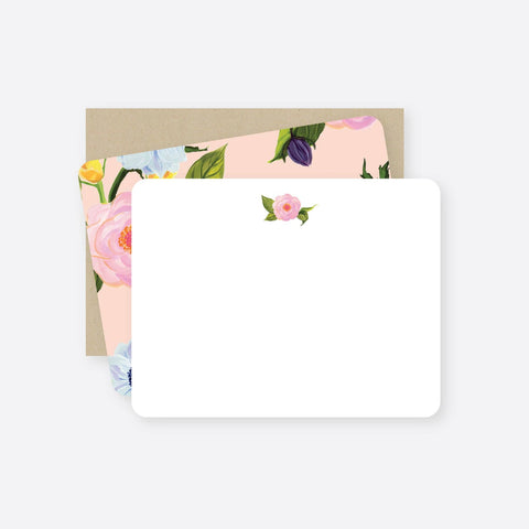 Boxed Notecards, Flat, Garden Floral Set/8