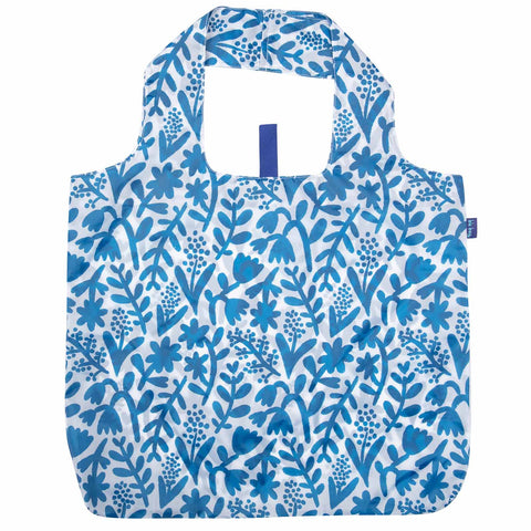 Shopper, Reusable Blu Bag, Botanical/ Blue