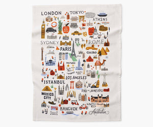 Tea Towel, Bon Voyage Tea Towel