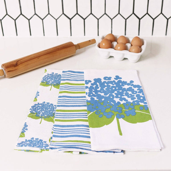 Hydrangea Kitchen Towels, Set/ 3