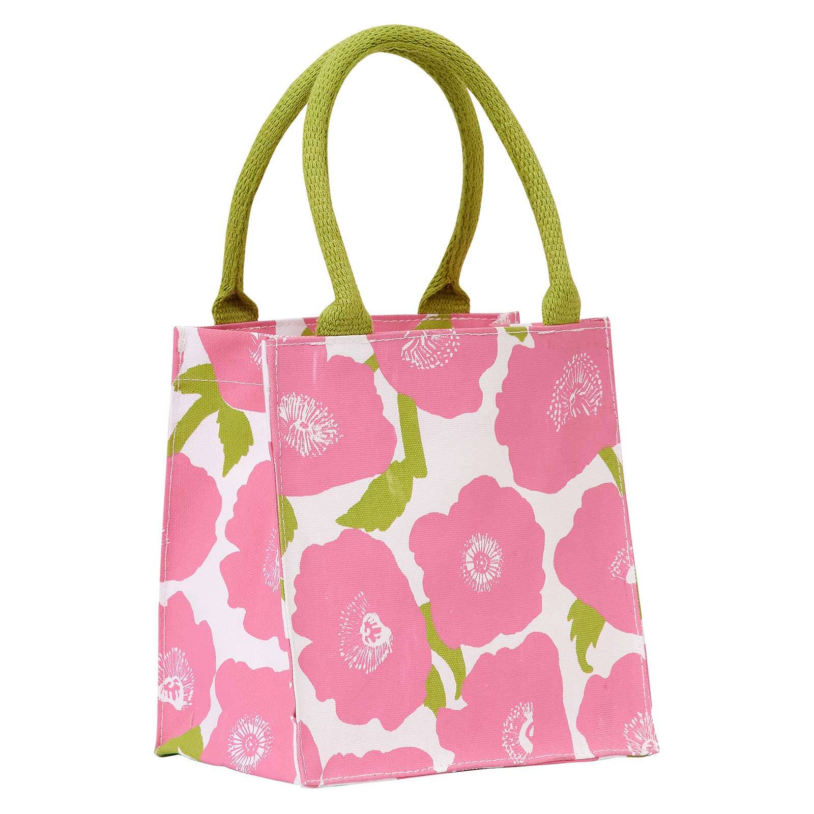 Reusable Tote, Poppies Pink