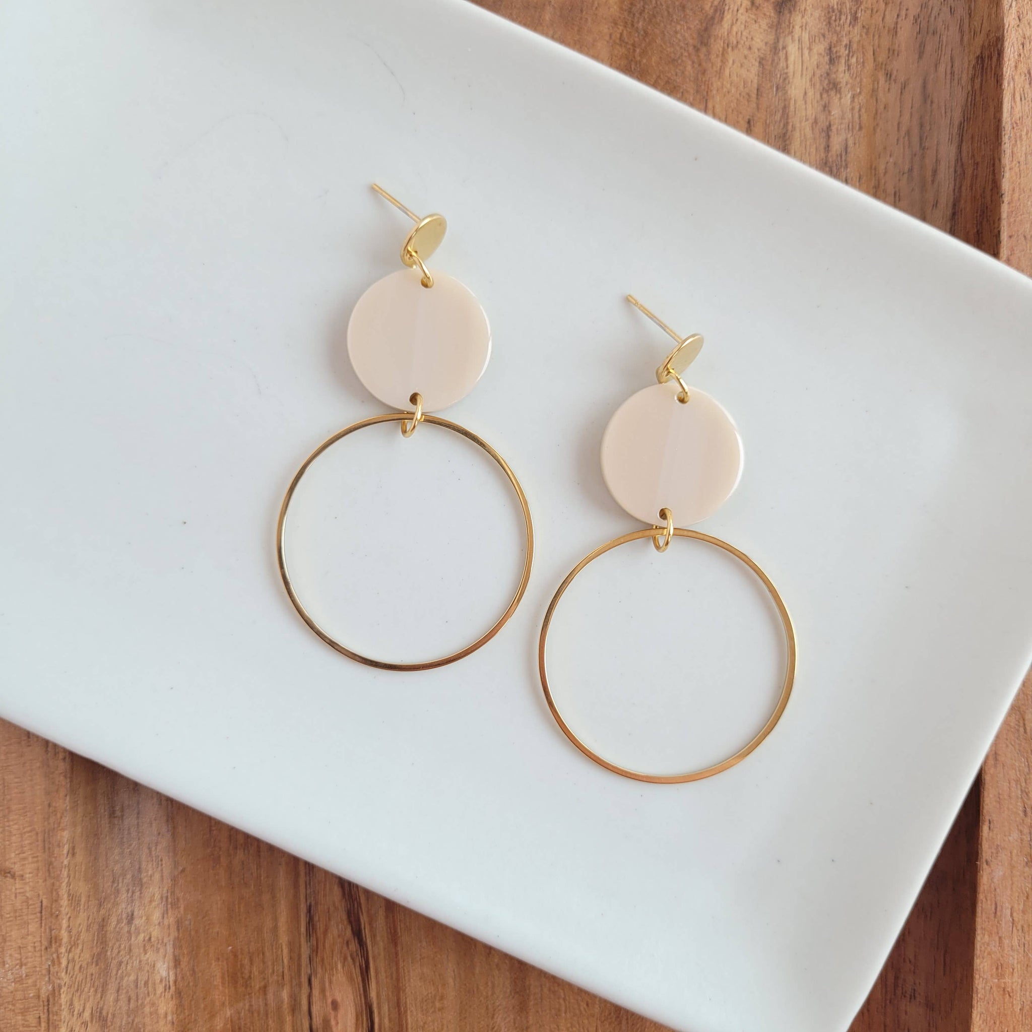 Earrings, Sadie - Linen