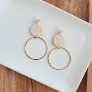 Earrings, Sadie - Linen