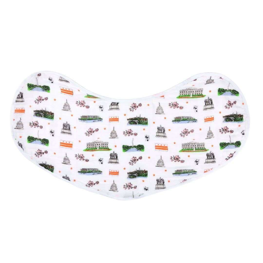 Burp Cloth and Bib, Washington DC 2-in-1