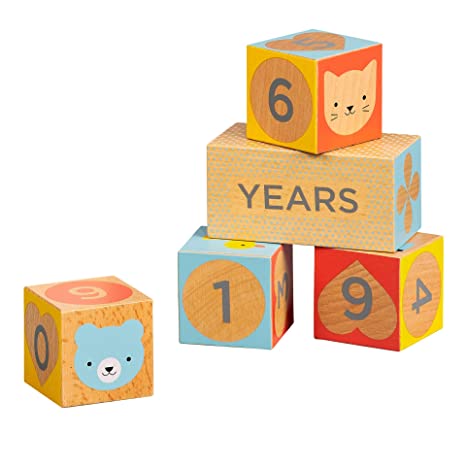 Wooden Blocks Baby Milestones