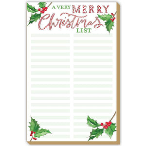 Notepad, A Very Merry Christmas List