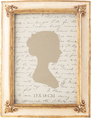 Frame, 5x7, Antique Gold & Cream