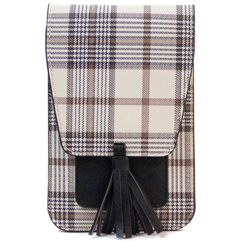 Crossbody, Harper, Tartan Plaid Light