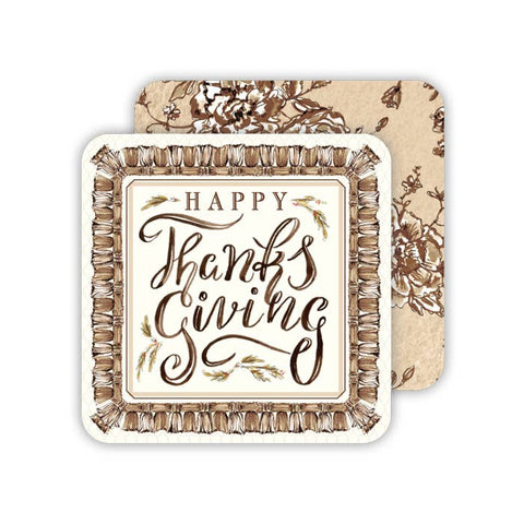 Coasters, Thanksgiving Brown Tassels/Pattern