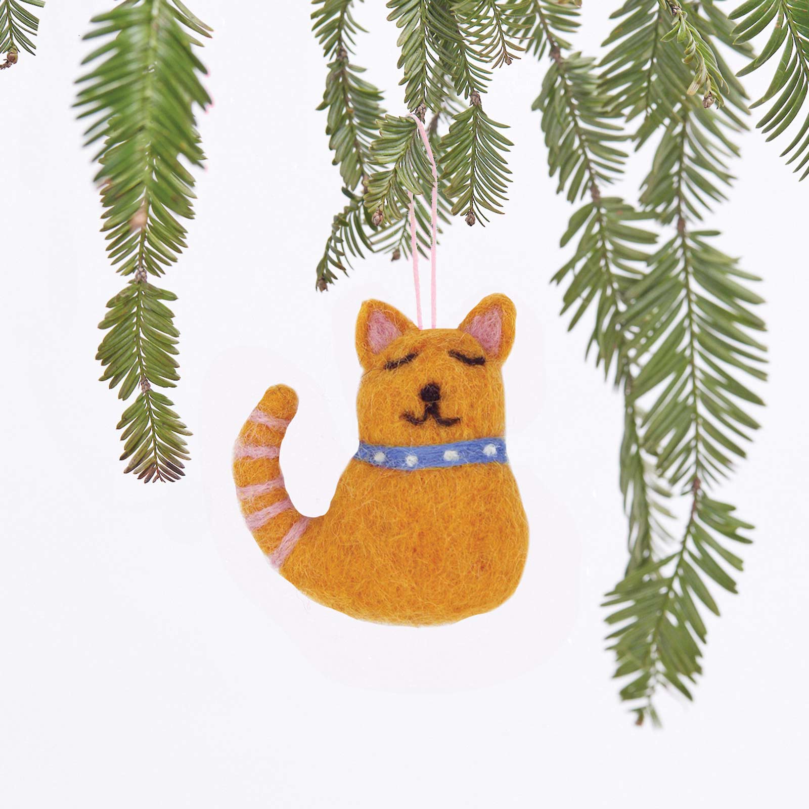 Ornament, Orange Cat Felt