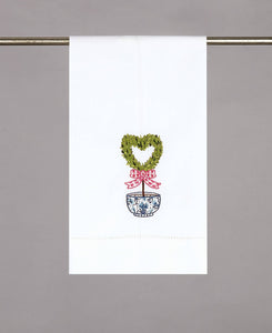 Towel, Heart Topiary Guest