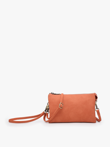 Crossbody/Wristlet, Riley, Burnt Coral