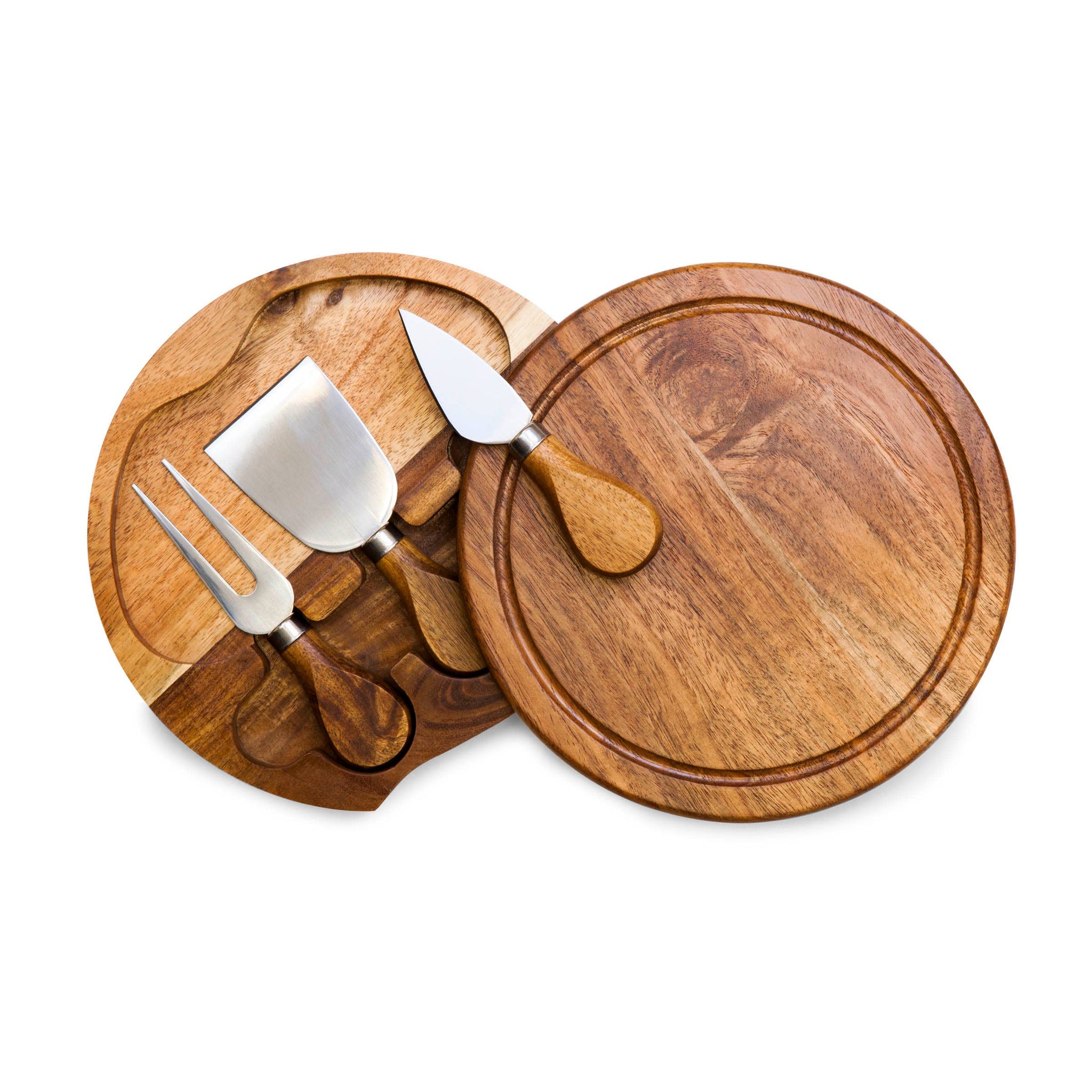 Cheeseboard & Tool Set, Acacia Wood (Brie)