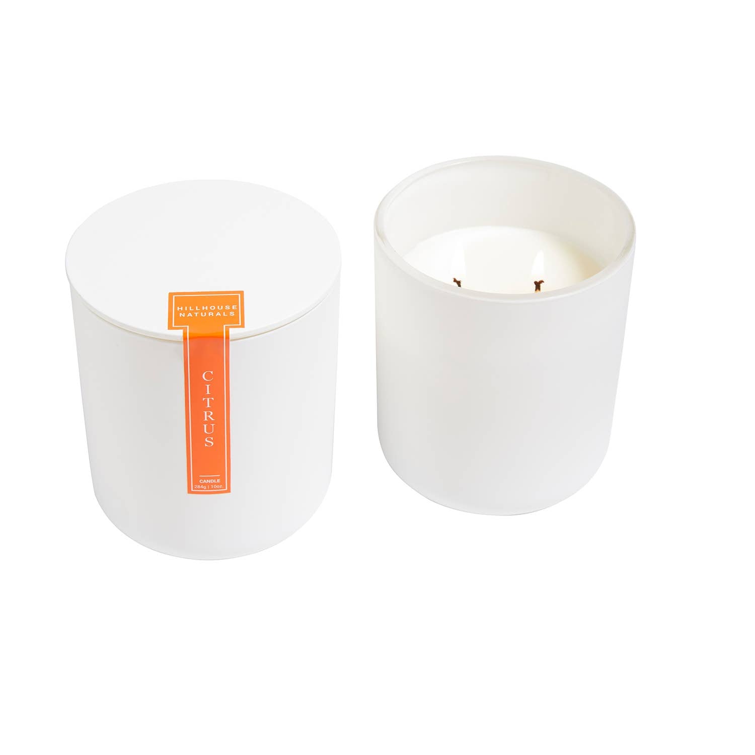 Citrus 2 Wick Candle w Lid, 10oz