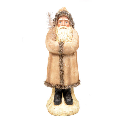 Belsnickle Santa, Ivory Velvet, 16"