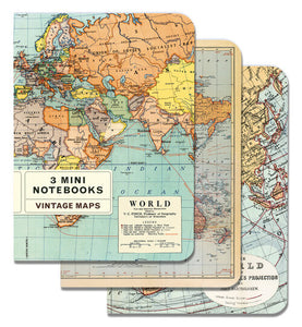 Notebooks, Set/3 Mini World Map