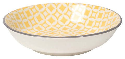Dip Bowl, Yellow Diamonds Porcelain