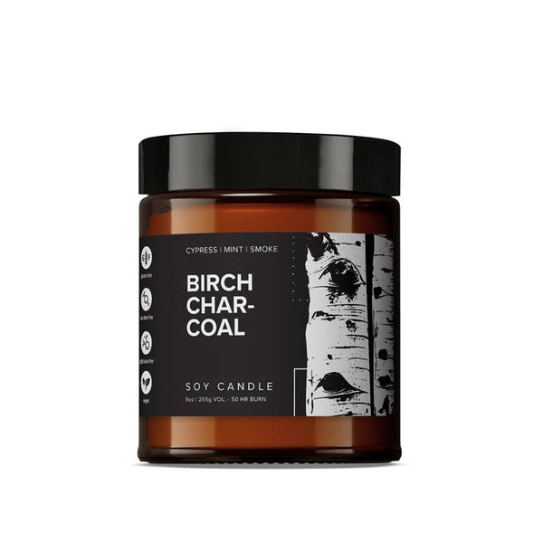 Soy Candle - Birch Charcoal - 9 oz.