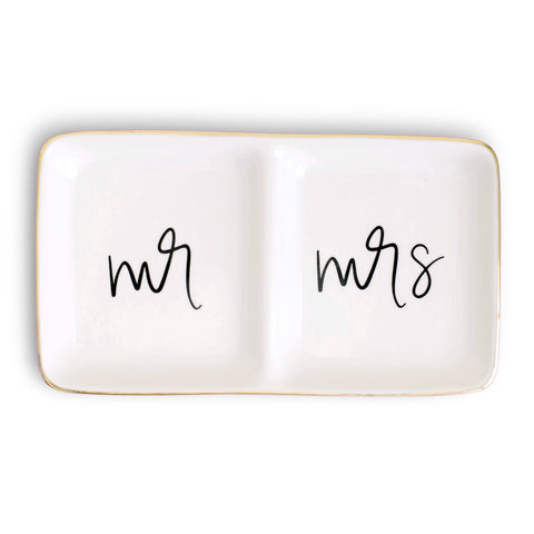 Trinket/Jewelry Dish, Mr and Mrs