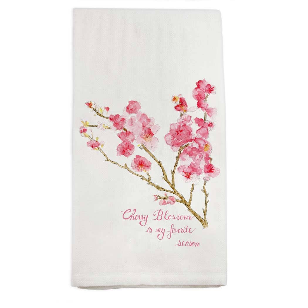 Tea Towel, Cherry Blossom My Favorite Season