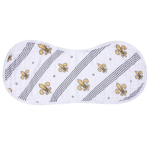 Burp Cloth and Bib, Fleur De Lis 2-in-1