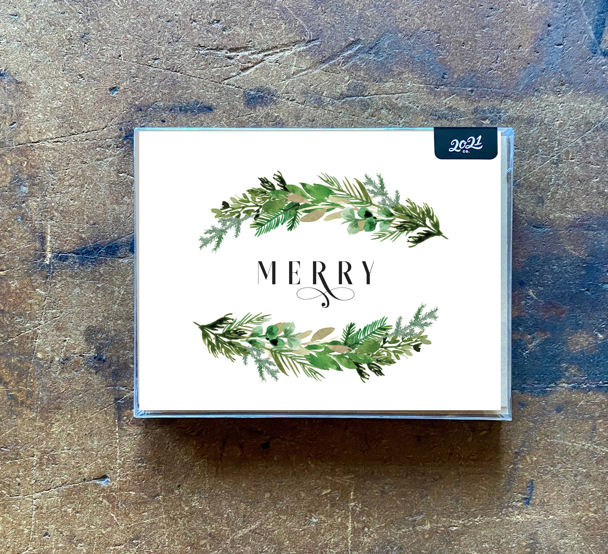 Boxed Cards, Merry Greens Holiday Set/6