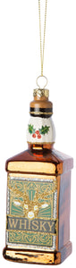 Ornament, Glass Whiskey Bottle