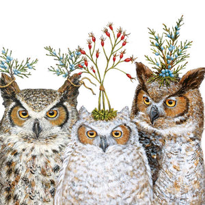 Napkins, Cocktail, Holiday Hoot