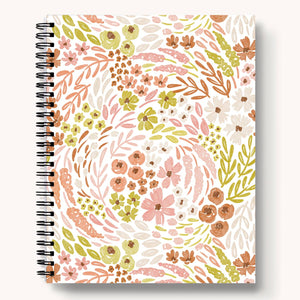 Limelight Floral Spiral Lined Notebook 8.5x11in.