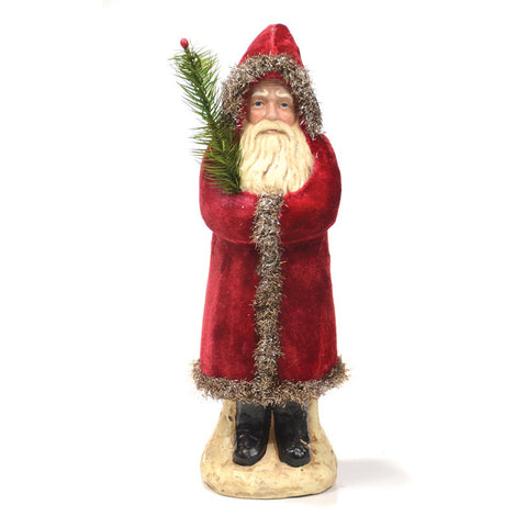 Belsnickle Santa, Red Velvet, 12"