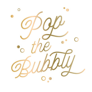 Napkins, Cocktail, Pop The Bubbly