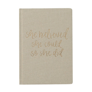 Journal, Tan, She Believed She Could