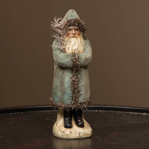 Belsnickle Santa, Blue Velvet, 8"