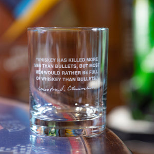 Glass, Rocks, Winston Churchill Quote
