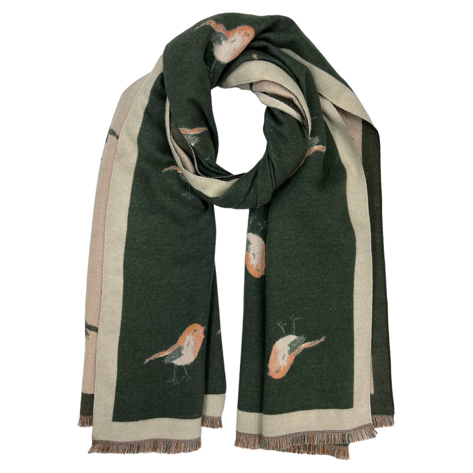 Scarf, Reversible, Robin Cashmere Blend, Khaki
