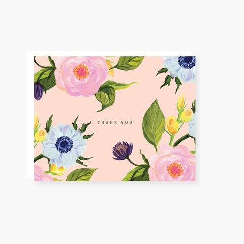 Boxed Notecards, Garden Floral Thank You Set/6