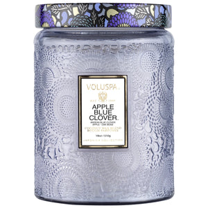 Voluspa Candle, 18oz Jar Apple Blue Clover