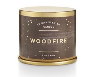 Woodfire Demi Candle Tin