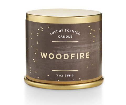 Woodfire Demi Candle Tin